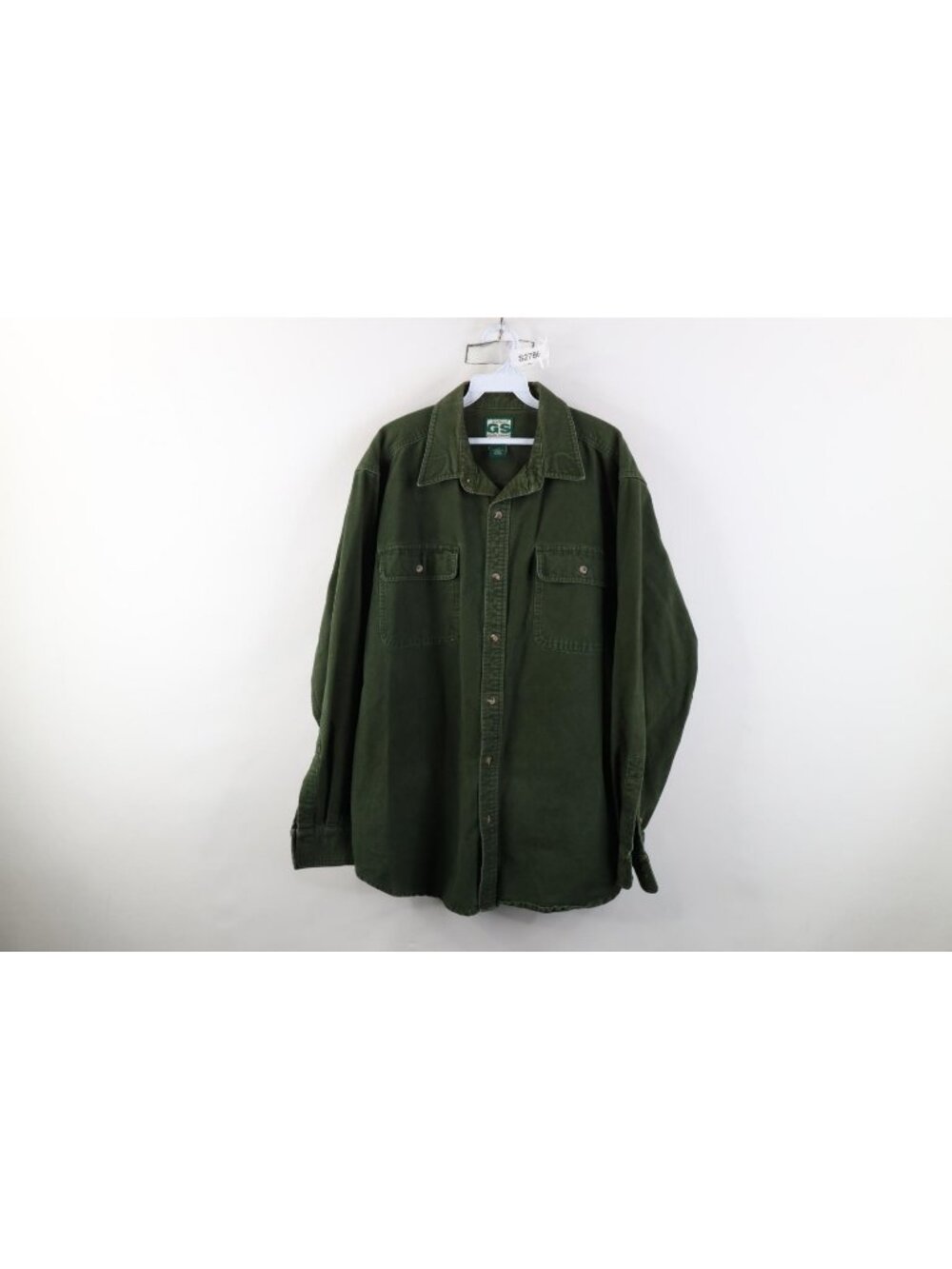 Vintage 90s Streetwear Mens LT Faded Chamois Cloth Moleskin Flannel Button Shirt